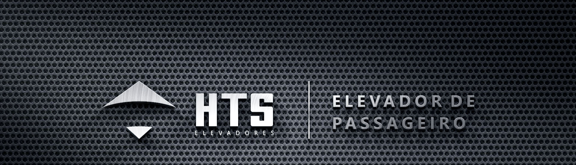 Logo de HTS Elevadores, com a frase Elevador de Passageiro